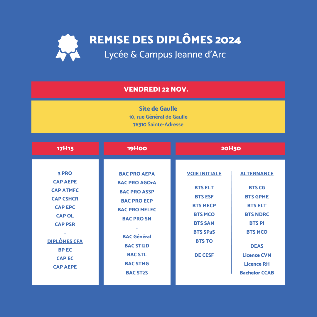 Remise des diplômes 2024 2